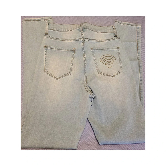 Denim 4 US Tapered Jeans Women's Size 13 Denim Cotton Blend Distressed (AA6) - Picture 6 of 7